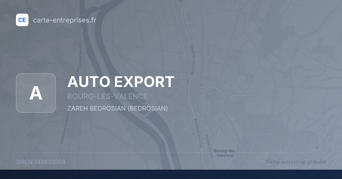 AUTO EXPORT — 749833968 — fiche entreprise