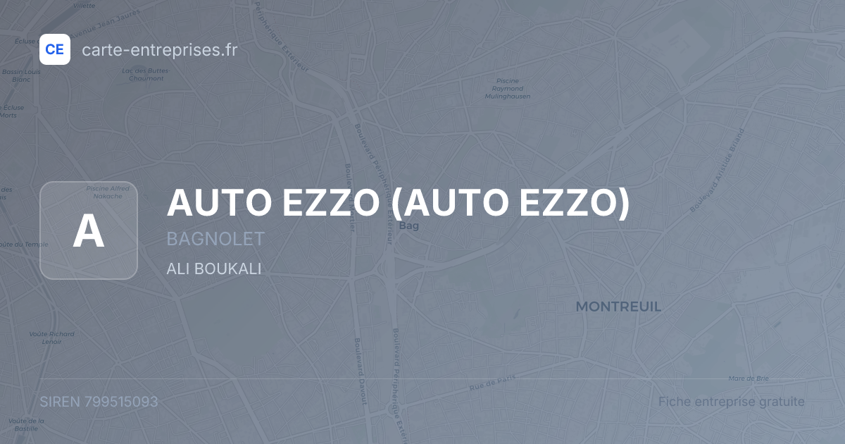 AUTO EZZO — 799515093 — fiche entreprise