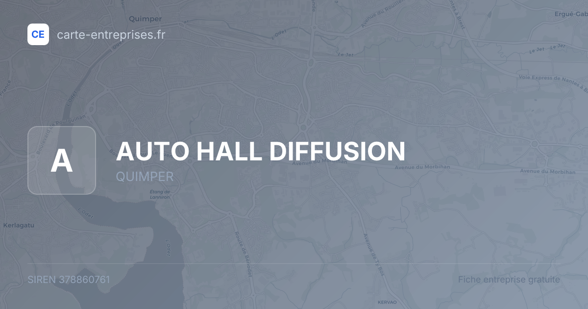 AUTO HALL DIFFUSION — 378860761 — fiche entreprise