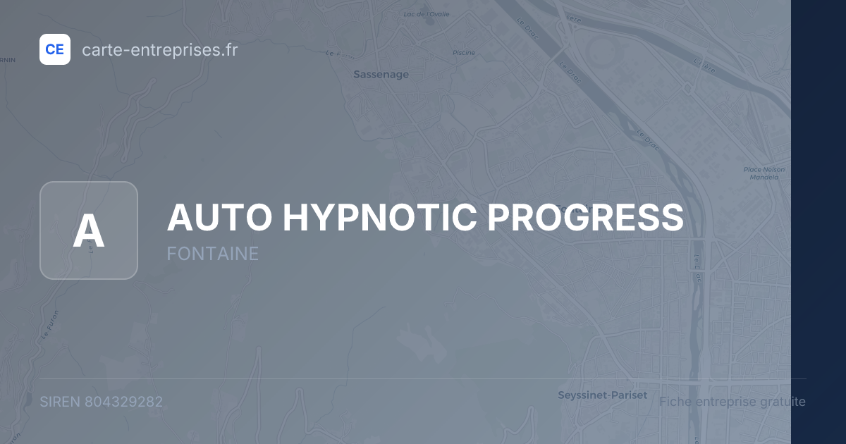 AUTO HYPNOTIC PROGRESS — 804329282 — fiche entreprise