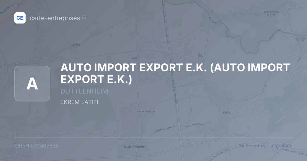 AUTO IMPORT EXPORT E.K. — 532462835 — fiche entreprise