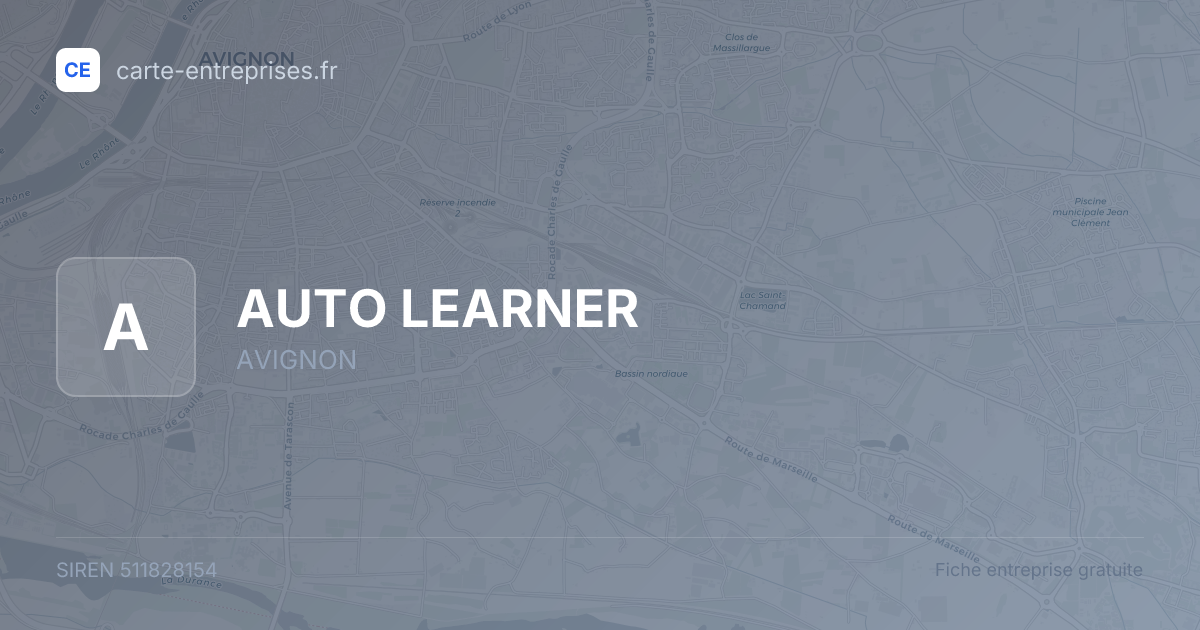 AUTO LEARNER — 511828154 — fiche entreprise