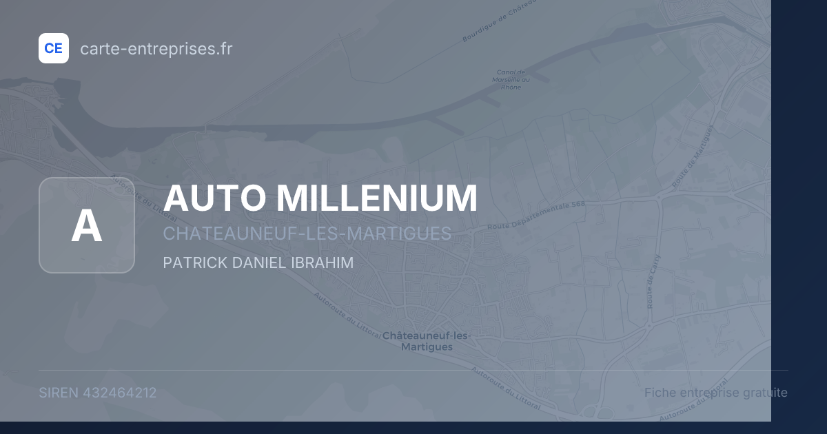 AUTO MILLENIUM — 432464212 — fiche entreprise