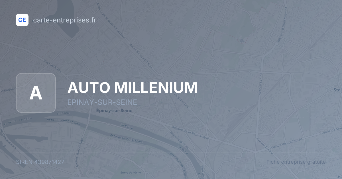 AUTO MILLENIUM — 439871427 — fiche entreprise