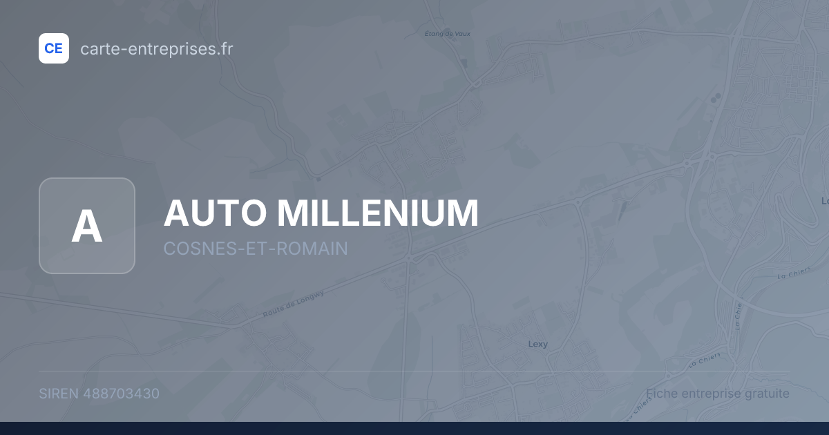 AUTO MILLENIUM — 488703430 — fiche entreprise
