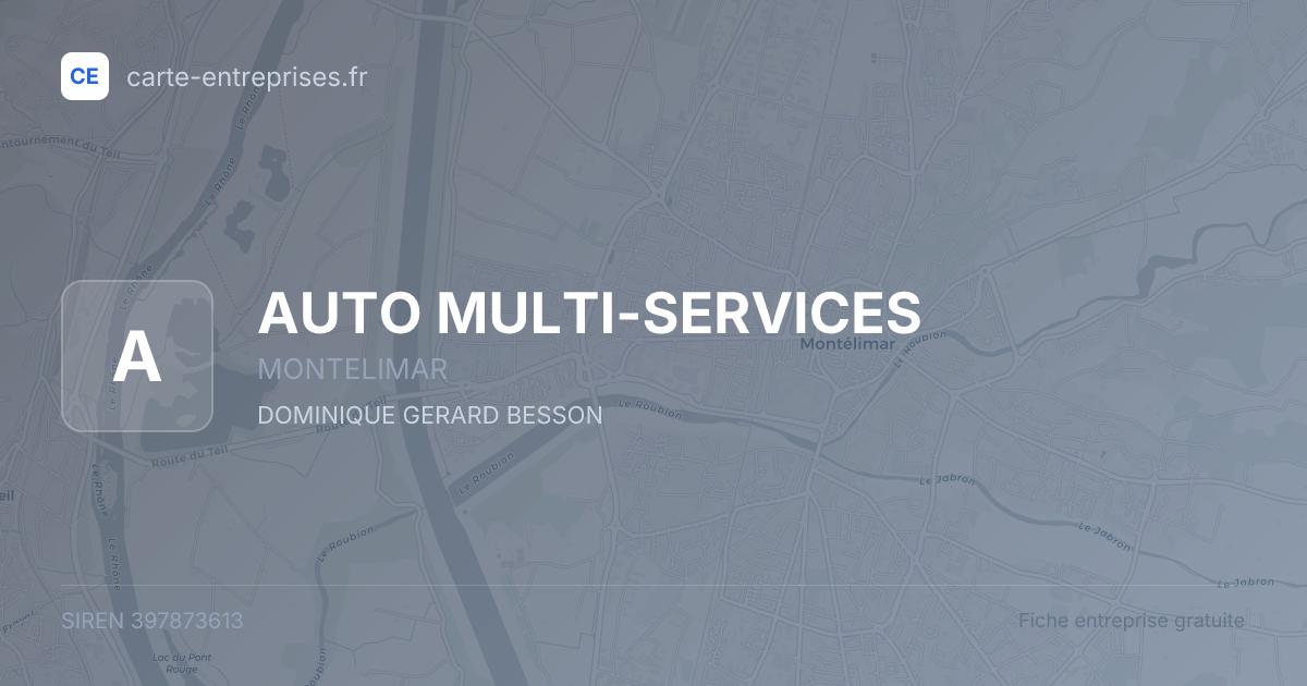 AUTO MULTI-SERVICES — 397873613 — fiche entreprise