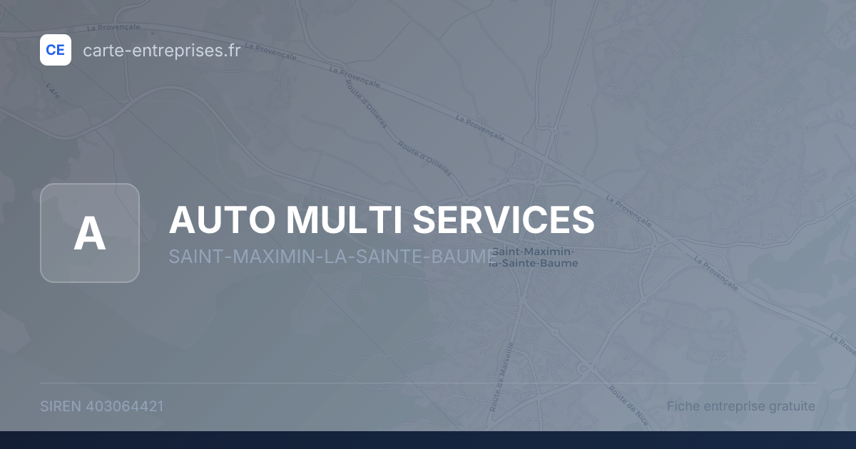 AUTO MULTI SERVICES — 403064421 — fiche entreprise