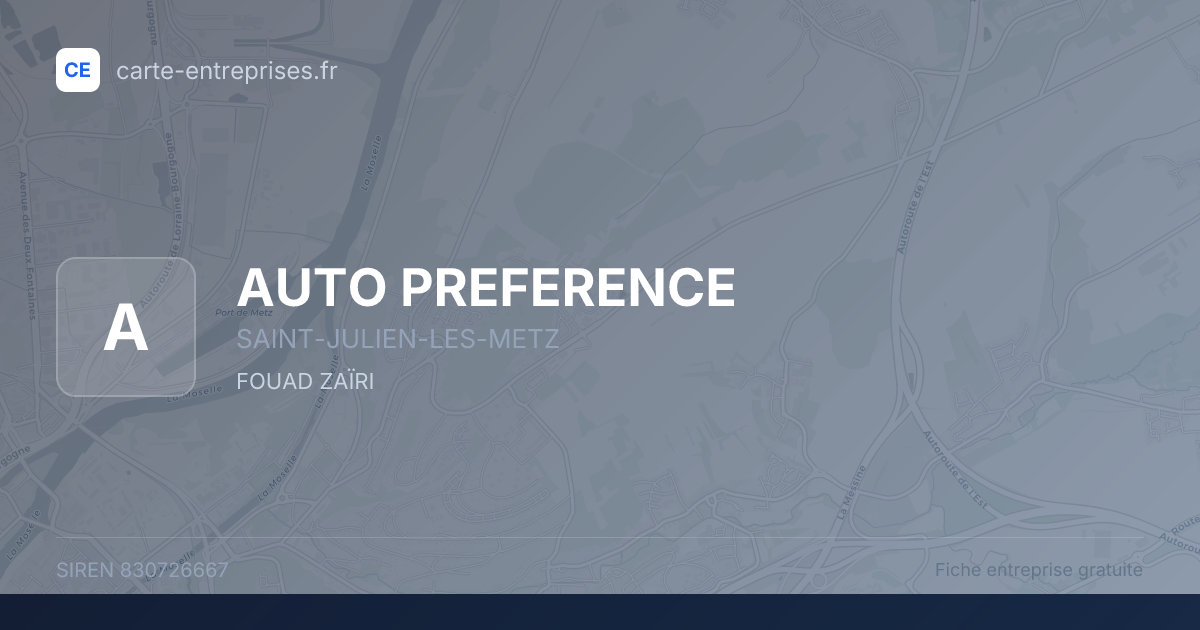 AUTO PREFERENCE — 830726667 — fiche entreprise