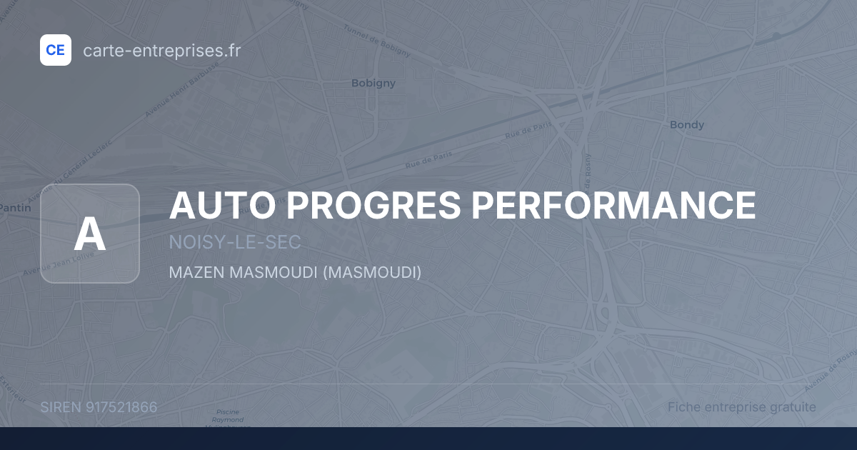AUTO PROGRES PERFORMANCE — 917521866 — fiche entreprise