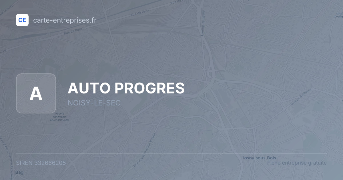 AUTO PROGRES — 332666205 — fiche entreprise