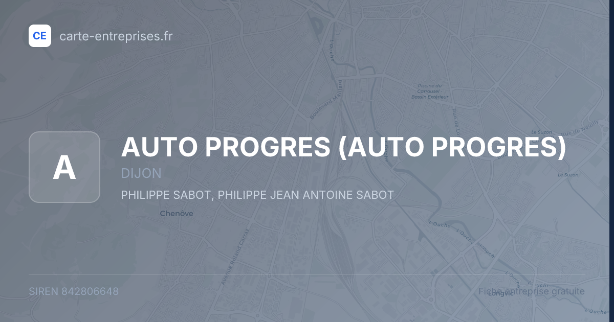 AUTO PROGRES — 842806648 — fiche entreprise