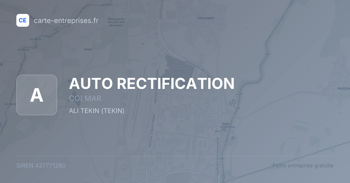 AUTO RECTIFICATION — 437771280 — fiche entreprise