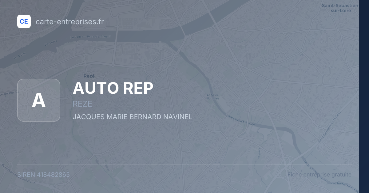 AUTO REP — 418482865 — fiche entreprise