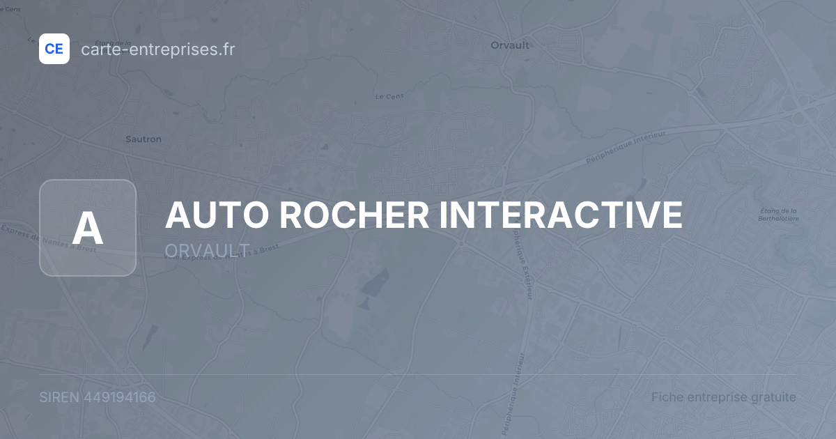 AUTO ROCHER INTERACTIVE — 449194166 — fiche entreprise