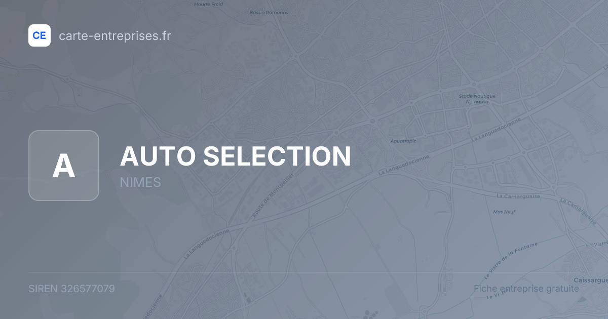 AUTO SELECTION — 326577079 — fiche entreprise