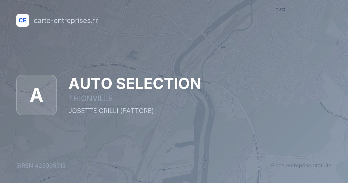 AUTO SELECTION — 423005313 — fiche entreprise