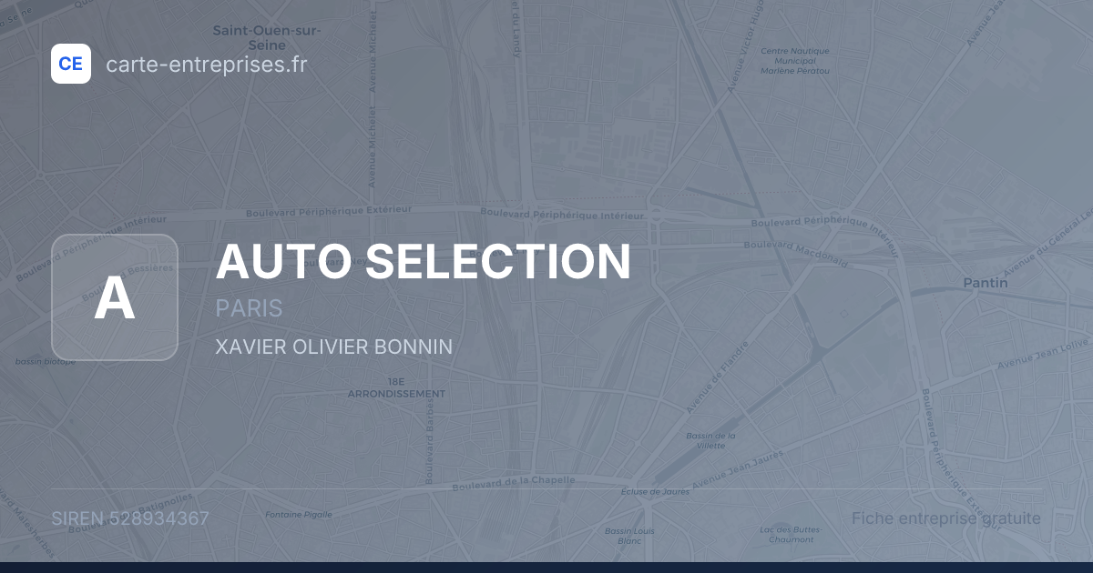 AUTO SELECTION — 528934367 — fiche entreprise