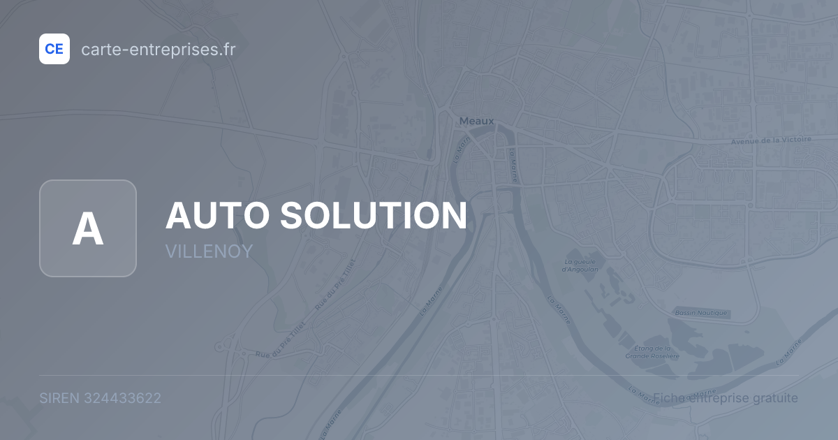 AUTO SOLUTION — 324433622 — fiche entreprise