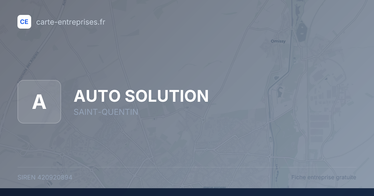 AUTO SOLUTION — 420920894 — fiche entreprise