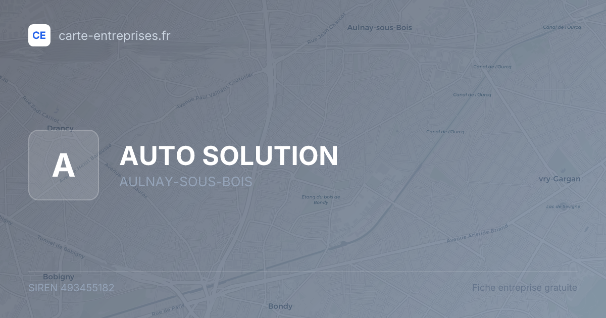 AUTO SOLUTION — 493455182 — fiche entreprise