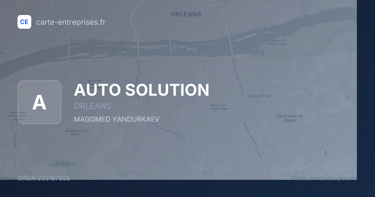 AUTO SOLUTION — 935167858 — fiche entreprise