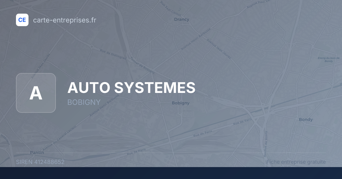 AUTO SYSTEMES — 412488652 — fiche entreprise