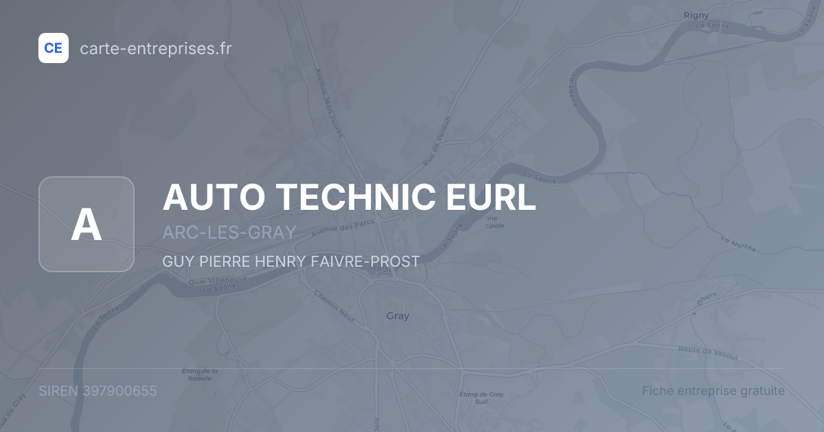 AUTO TECHNIC EURL — 397900655 — fiche entreprise