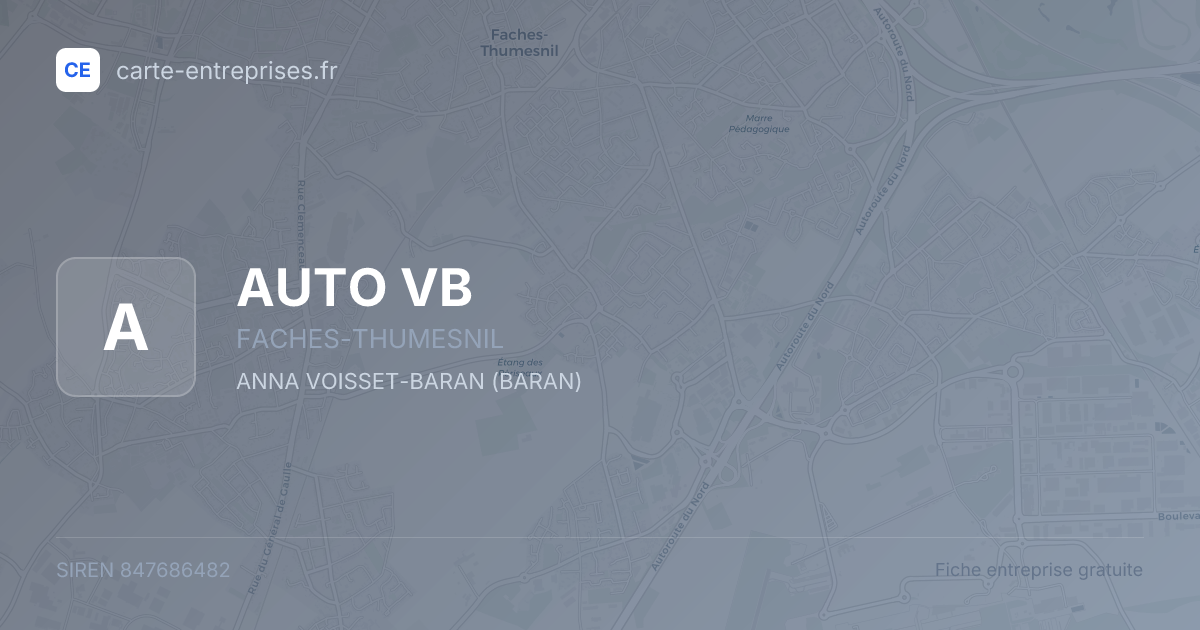 AUTO VB — 847686482 — fiche entreprise