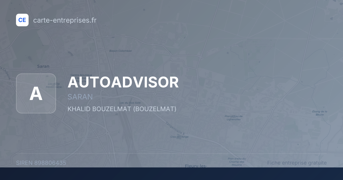 AUTOADVISOR — 898806435 — fiche entreprise