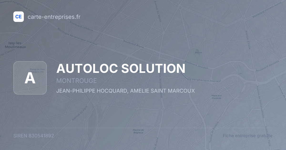 AUTOLOC SOLUTION — 830541892 — fiche entreprise