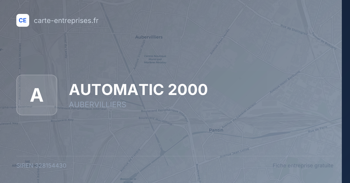 AUTOMATIC 2000 — 328154430 — fiche entreprise