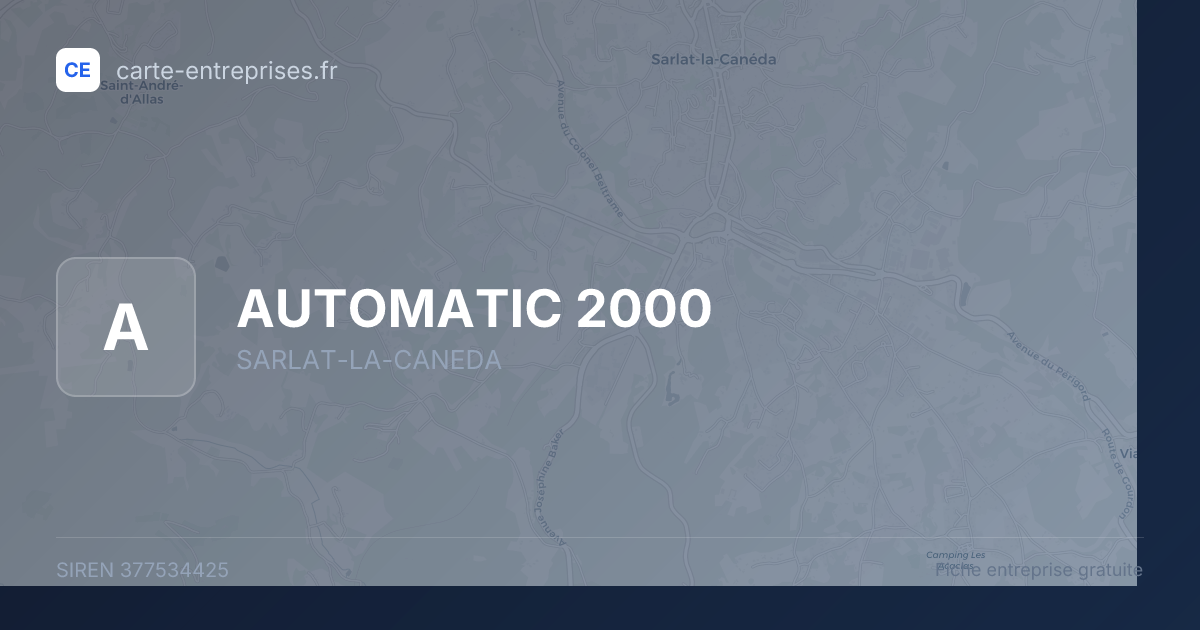 AUTOMATIC 2000 — 377534425 — fiche entreprise
