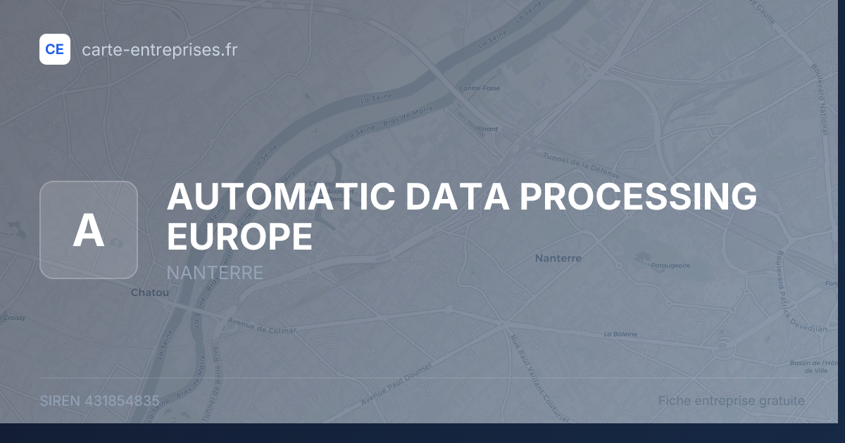 AUTOMATIC DATA PROCESSING EUROPE — 431854835 — fiche entreprise