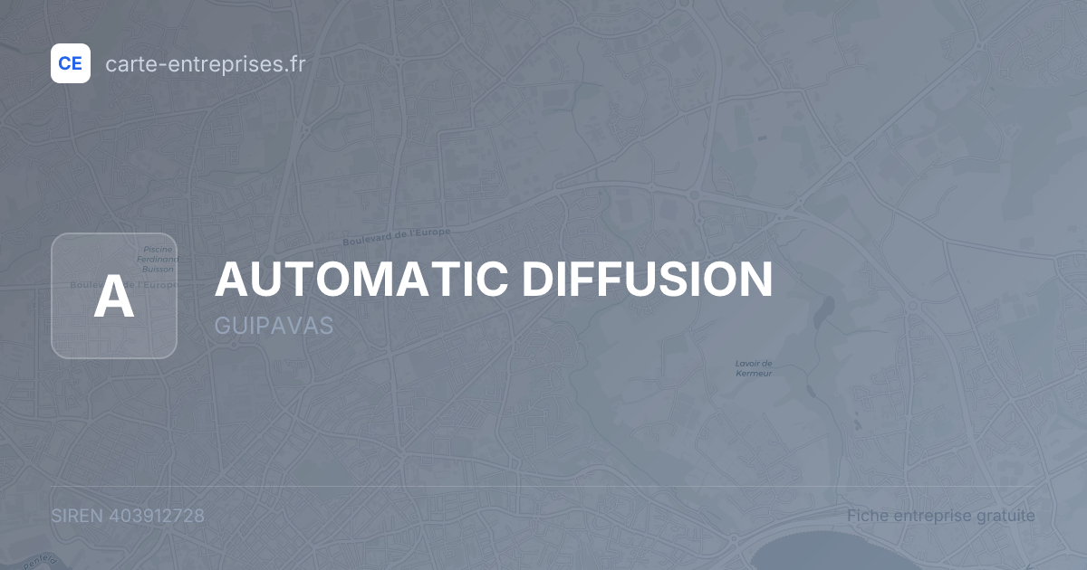 AUTOMATIC DIFFUSION — 403912728 — fiche entreprise