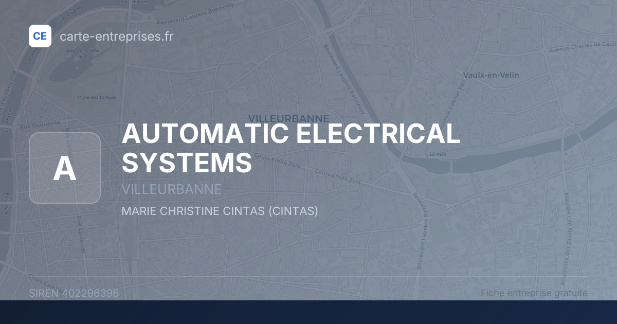 AUTOMATIC ELECTRICAL SYSTEMS — 402296396 — fiche entreprise