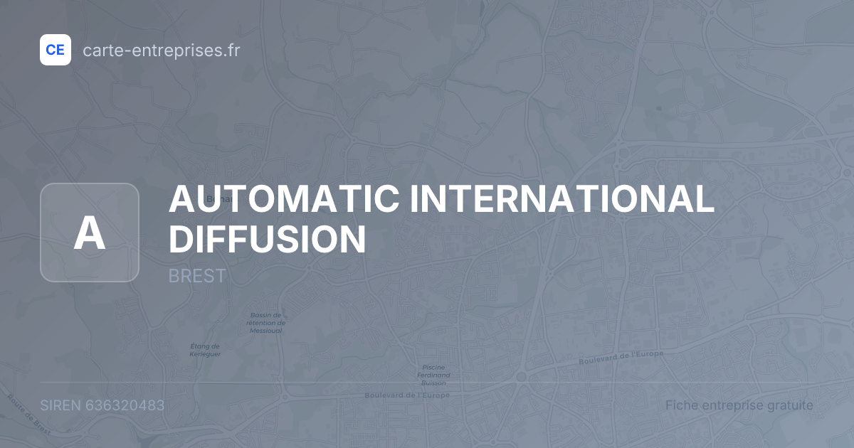 AUTOMATIC INTERNATIONAL DIFFUSION — 636320483 — fiche entreprise