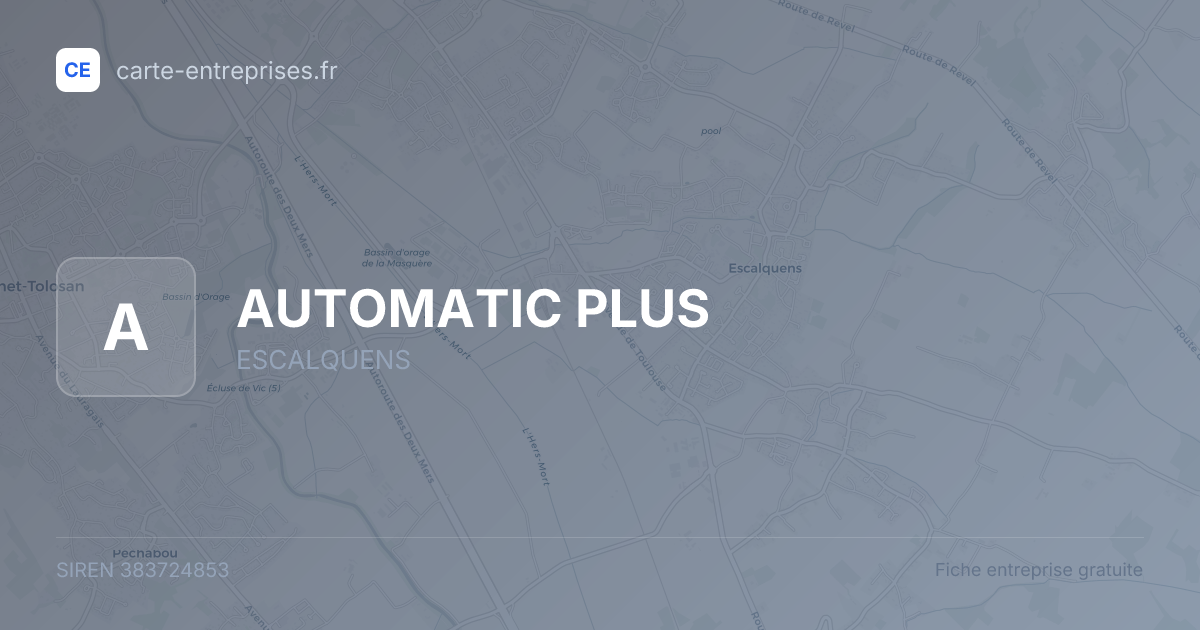 AUTOMATIC PLUS — 383724853 — fiche entreprise