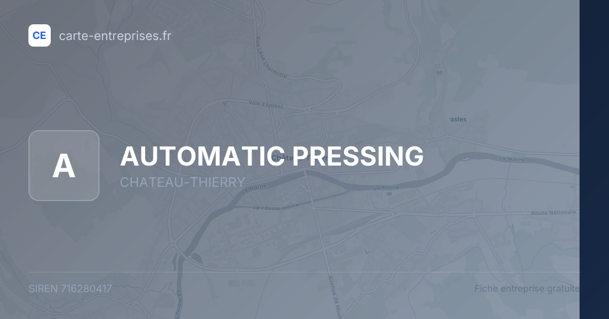 AUTOMATIC PRESSING — 716280417 — fiche entreprise