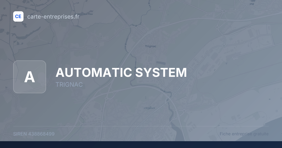 AUTOMATIC SYSTEM — 438868499 — fiche entreprise