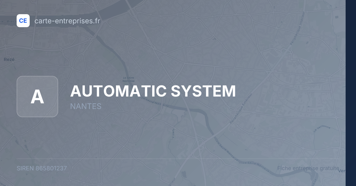 AUTOMATIC SYSTEM — 865801237 — fiche entreprise