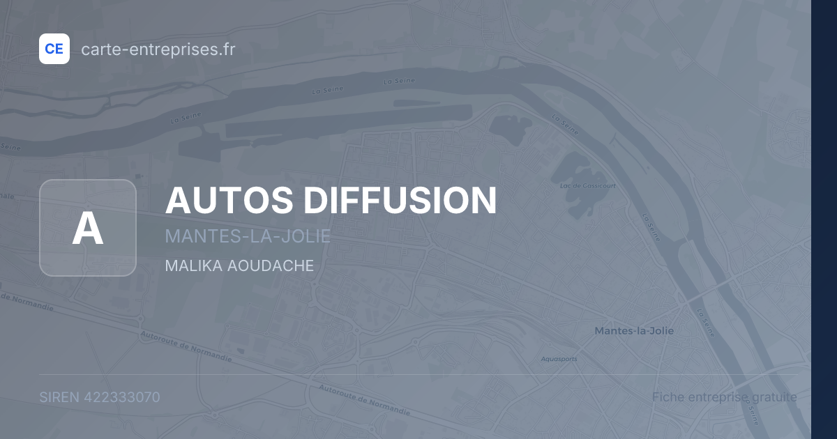 AUTOS DIFFUSION — 422333070 — fiche entreprise