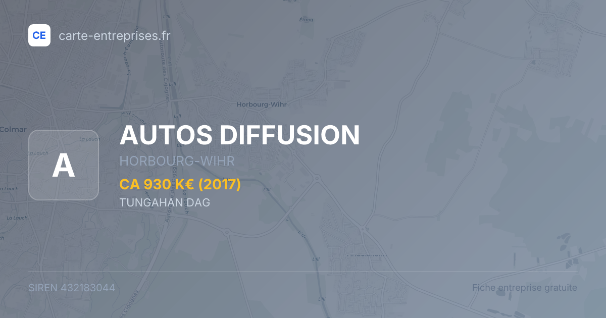 AUTOS DIFFUSION — 432183044 — fiche entreprise