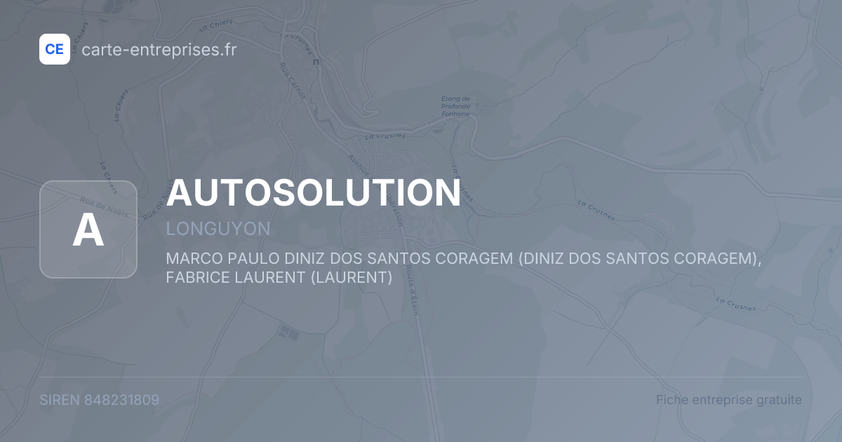 AUTOSOLUTION — 848231809 — fiche entreprise