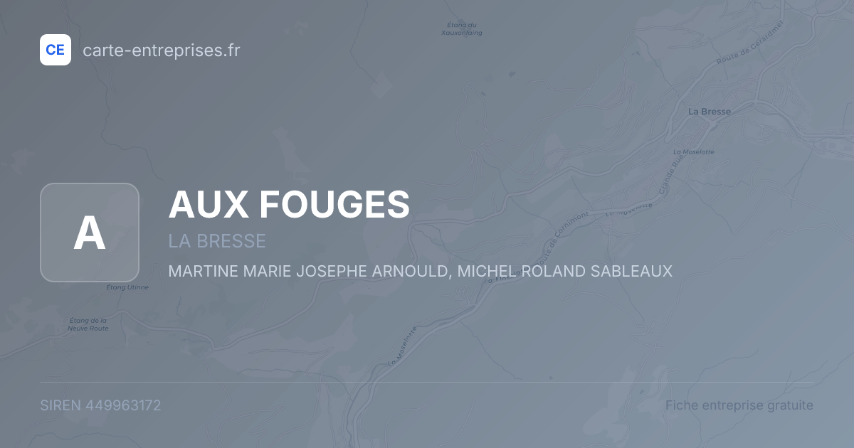 AUX FOUGES — 449963172 — fiche entreprise