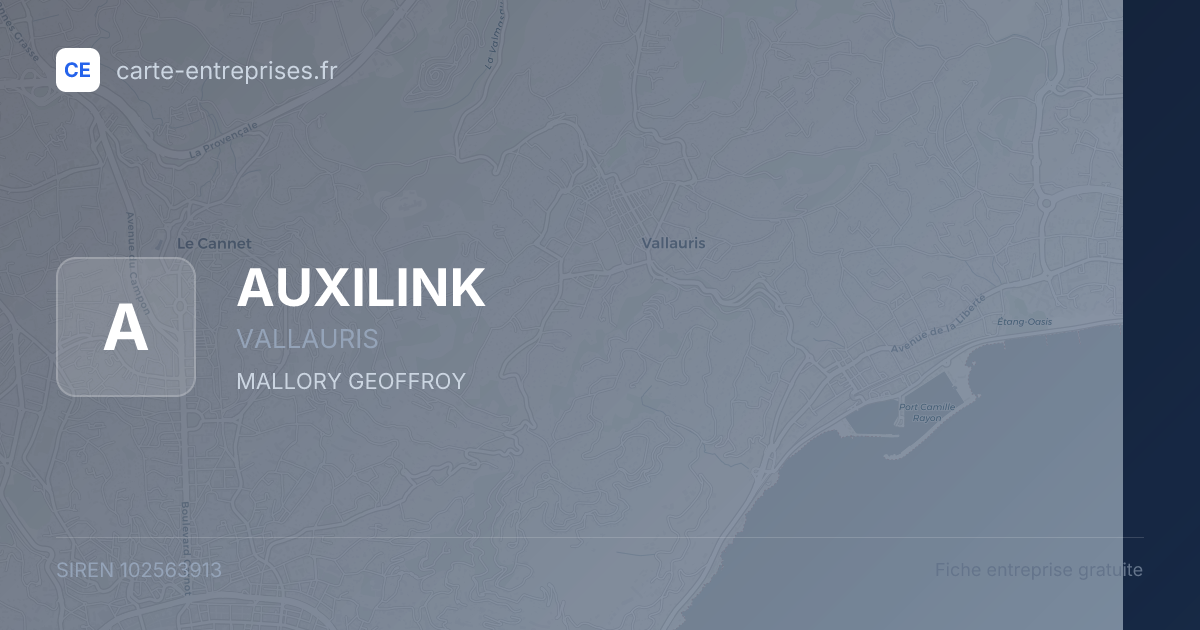 AUXILINK — 102563913 — fiche entreprise