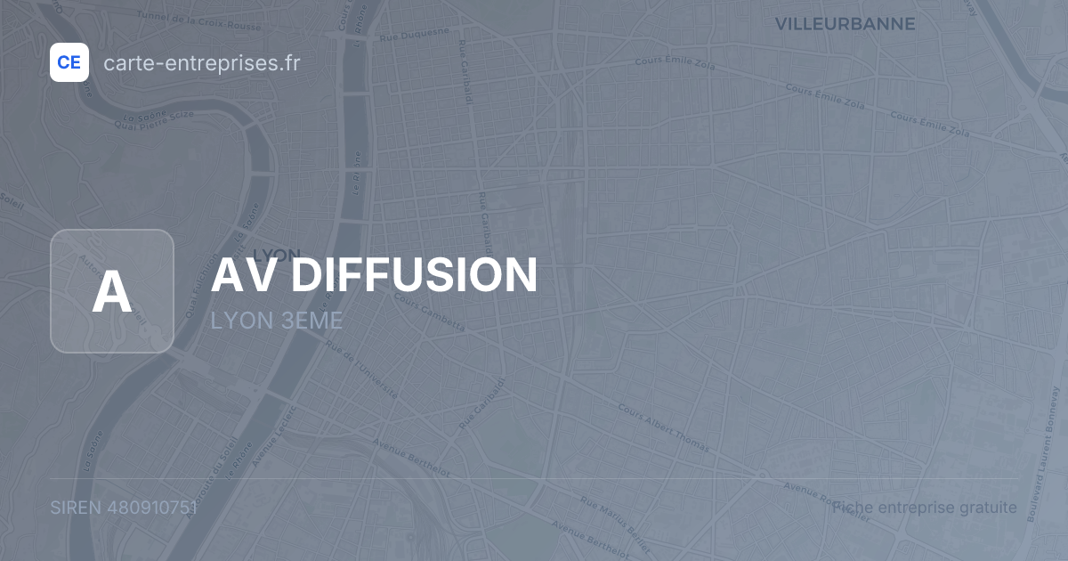AV DIFFUSION — 480910751 — fiche entreprise