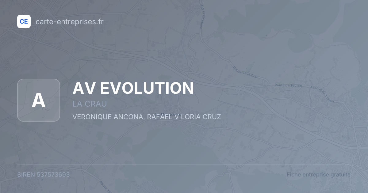 AV EVOLUTION — 537573693 — fiche entreprise