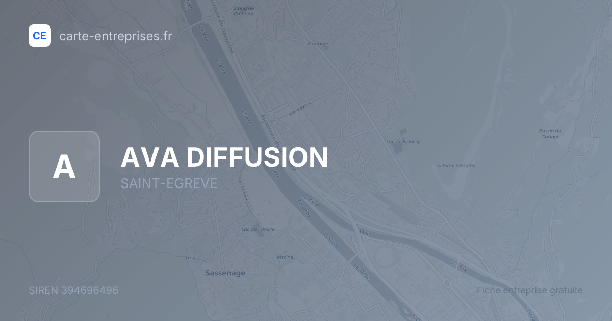 AVA DIFFUSION — 394696496 — fiche entreprise