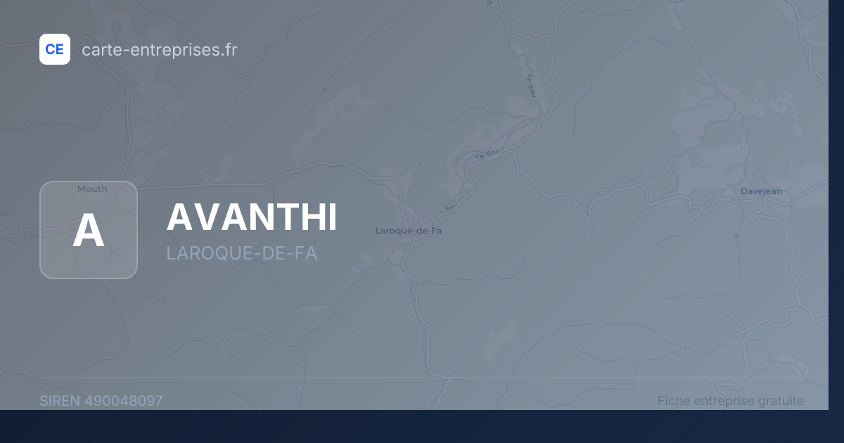 AVANTHI — 490048097 — fiche entreprise