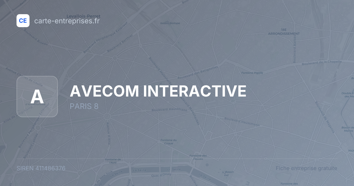 AVECOM INTERACTIVE — 411486376 — fiche entreprise